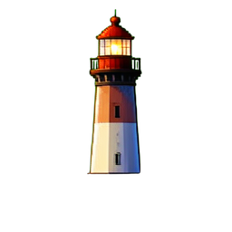 Lighthouse — 256×256 pixel art sprite