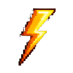 Lightning Bolt - 256x256 pixel art sprite