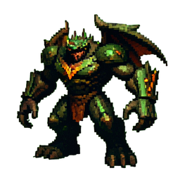 Lightning Drake — 256×256 pixel art sprite