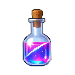 Elixir de Velocidade do Relâmpago — sprite pixel art 256×256