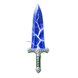 Lightning Sword (HD-2D) - 256x256 pixel art sprite