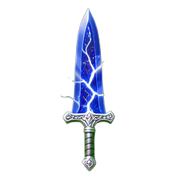 Lightning Sword (HD-2D) — 256×256 pixel art sprite