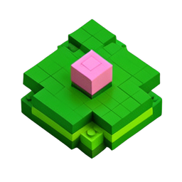 Feuille de Nénuphar (Voxel) — sprite pixel art 256×256