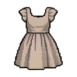 Vestido de lino de verano — sprite pixel art 256×256