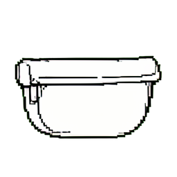 Leinen-FannyPack — 256×256 Pixel-Art-Sprite