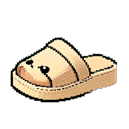 Sandálias de linho — sprite pixel art 256×256