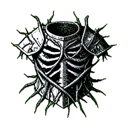 Living Armor (1-Bit) - 256x256 pixel art sprite
