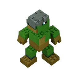 Lizard Soldier (Voxel) - 256x256 pixel art sprite