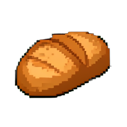 ライ麦パン — 256×256 ピクセルアートスプライト