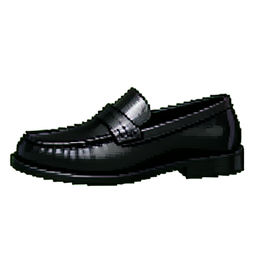 Mocasines negros (Cinemático) — sprite pixel art 256×256