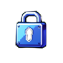 Schloss-Symbol — 256×256 Pixel-Art-Sprite