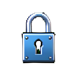 Schloss öffnen Symbol — 256×256 Pixel-Art-Sprite