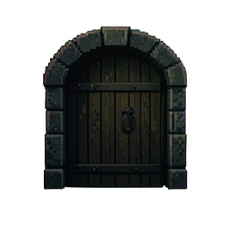 Locked Secret Door — 256×256 pixel art sprite