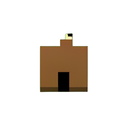 Cabana de toras (Baixa resolução) — sprite pixel art 256×256