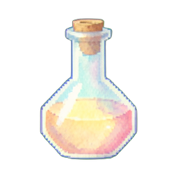 Poción de Suerte de Botín — sprite pixel art 256×256