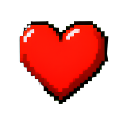 Herz — 256×256 Pixel-Art-Sprite
