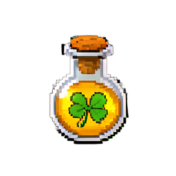 Luck Potion (16-Bit) - 256x256 pixel art sprite