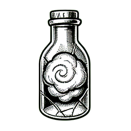 Luck Potion (1-Bit) - 256x256 pixel art sprite