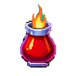 Luck Potion - 256x256 pixel art sprite