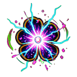 Talisman de Chance (VFX) — sprite pixel art 256×256