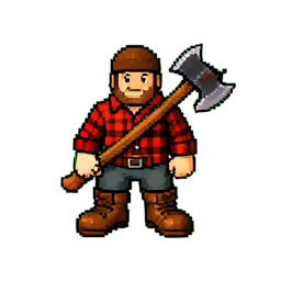 Lumberjack (16-Bit) - 256x256 pixel art sprite