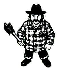 Charpentier (1-bit) — sprite pixel art 256×256