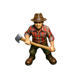 Lumberjack (HD-2D) - 256x256 pixel art sprite