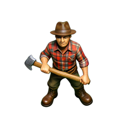 Leñador (HD-2D) — sprite pixel art 256×256