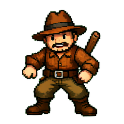 Lumberjack — 256×256 pixel art sprite