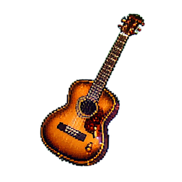 Luth médiéval — sprite pixel art 256×256