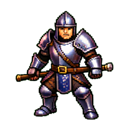 Templar de Martillo — sprite pixel art 256×256