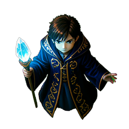 Mage Boy (Cinematic) - 256x256 pixel art sprite