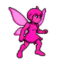 マゼンタの妖精 — 256×256 ピクセルアートスプライト