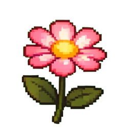 Flor Mágica Luminosa — sprite pixel art 256×256