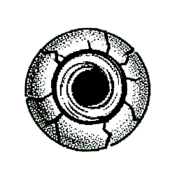 Magische Kugel (1-Bit) — 256×256 Pixel-Art-Sprite