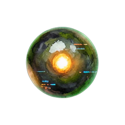 Orbe Magique (Atmosphérique) — sprite pixel art 256×256