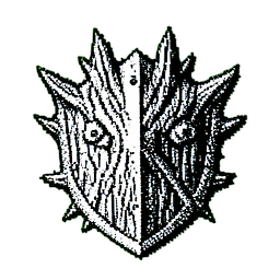 Magisches Schild (1-Bit) — 256×256 Pixel-Art-Sprite