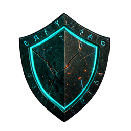 Magisches Schild (Cinematisch) — 256×256 Pixel-Art-Sprite