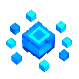 Magischer Schild (Voxel) — 256×256 Pixel-Art-Sprite