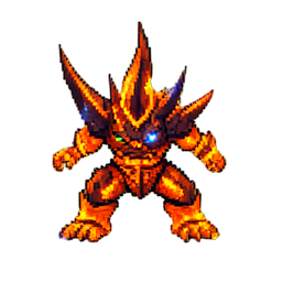 Elemento de Magma — sprite pixel art 256×256