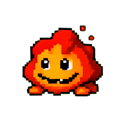 Magma Slime Creep — 256×256 pixel art sprite