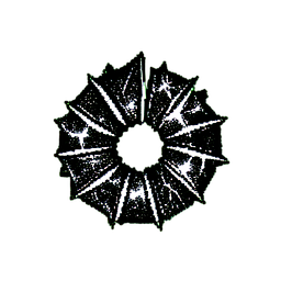 Magma Worm (1-Bit) - 256x256 pixel art sprite