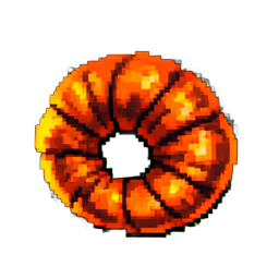 Magma Worm - 256x256 pixel art sprite