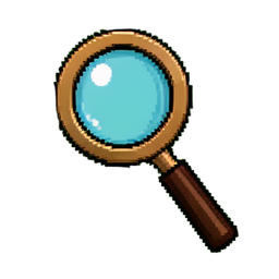 Magnifying Glass (16-Bit) - 256x256 pixel art sprite