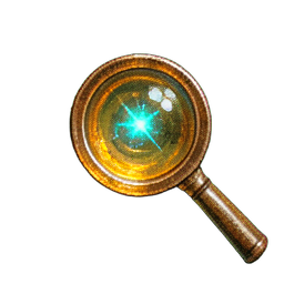 Magnifying Glass (Atmospheric) - 256x256 pixel art sprite