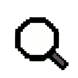 Magnifying Glass (Low-Res) - 256x256 pixel art sprite