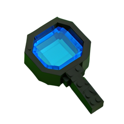 Magnifying Glass (Voxel) - 256x256 pixel art sprite