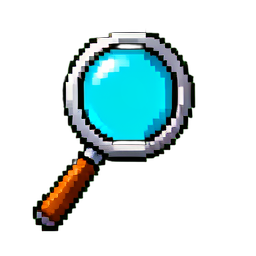Magnifying Glass - 256x256 pixel art sprite