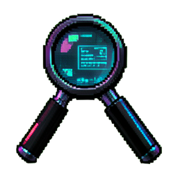 Mesa de lupa — sprite pixel art 256×256