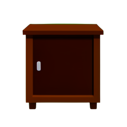 Carrinho de bar de mogno — sprite pixel art 256×256
